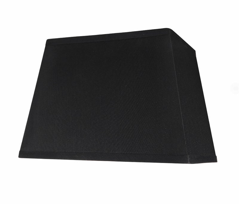 Aspen Creative 36121 Transitional Rectangle Hardback Shape Spider Construction Lamp Shade in Black, 14 1/2" wide, Top:(8" + 11") Bottom:(9 1/2" + 14 1/2") x Height: 10" - Image 1